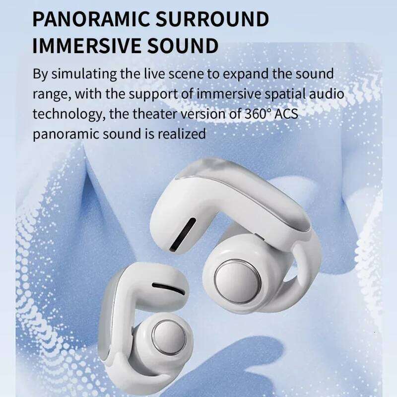 Original Wireless Bluetooth V12 Earphones Open Headsets Hifi Stereo Sport Earbuds HD Mic Call Ear Clip Headphones For Ultra