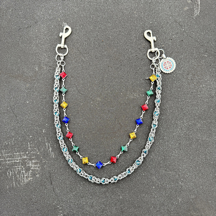 punk style pants chain handmade stainless steel chain clip bead n fashionable waist accessory 251021