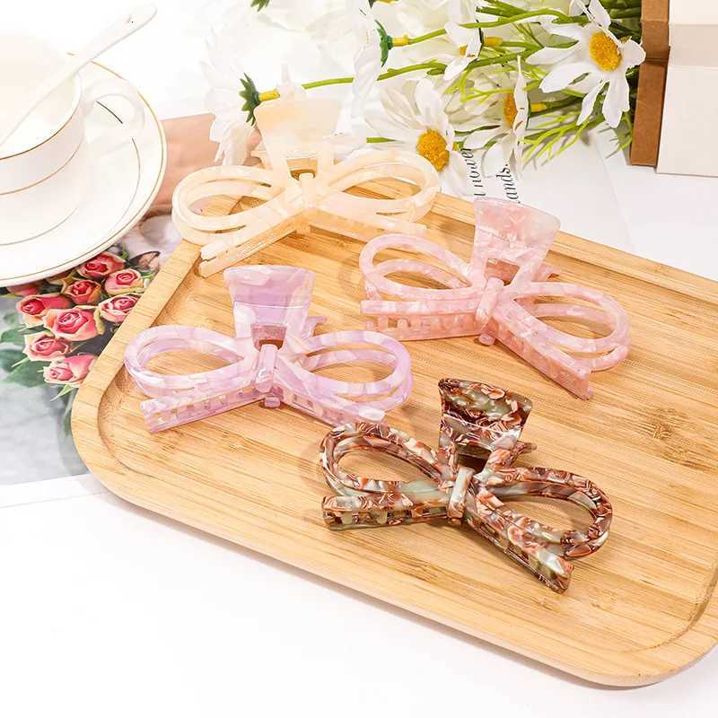 1pc Acetic acid hair clip bow womens back of the head hair clip large headband simple hair clip temperament shark clipW254021