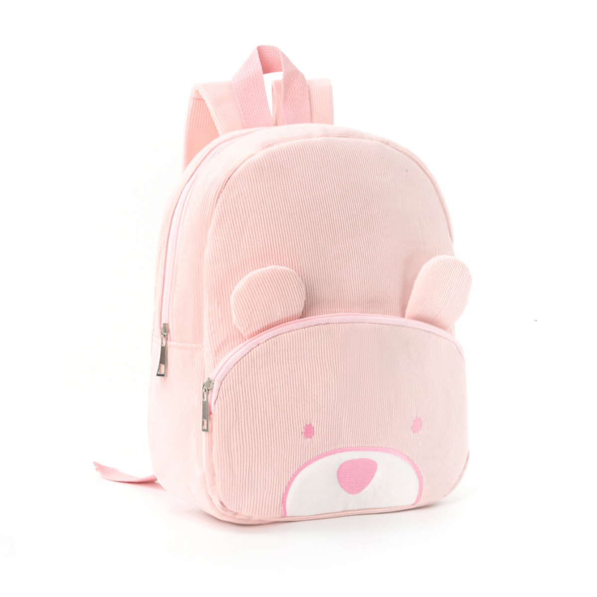 Hot selling fashion designer cute little bear corduroy elementary school backpack fashionable casual cartoon plush bag