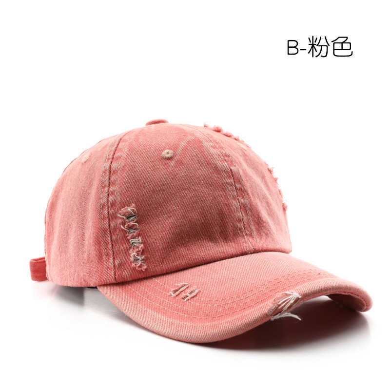 Womens Unique Washed Distressed Solid Color Baseball Cap Outdoor Mens Travel Warm Sunshade Baseball Cap H251020