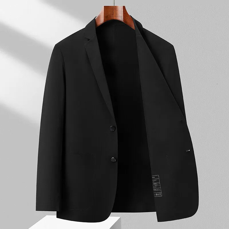 Highend suit mens SpringSummer 2025 business casual embossed seamless highend feel ice silk suit sunprotective jacket 251021