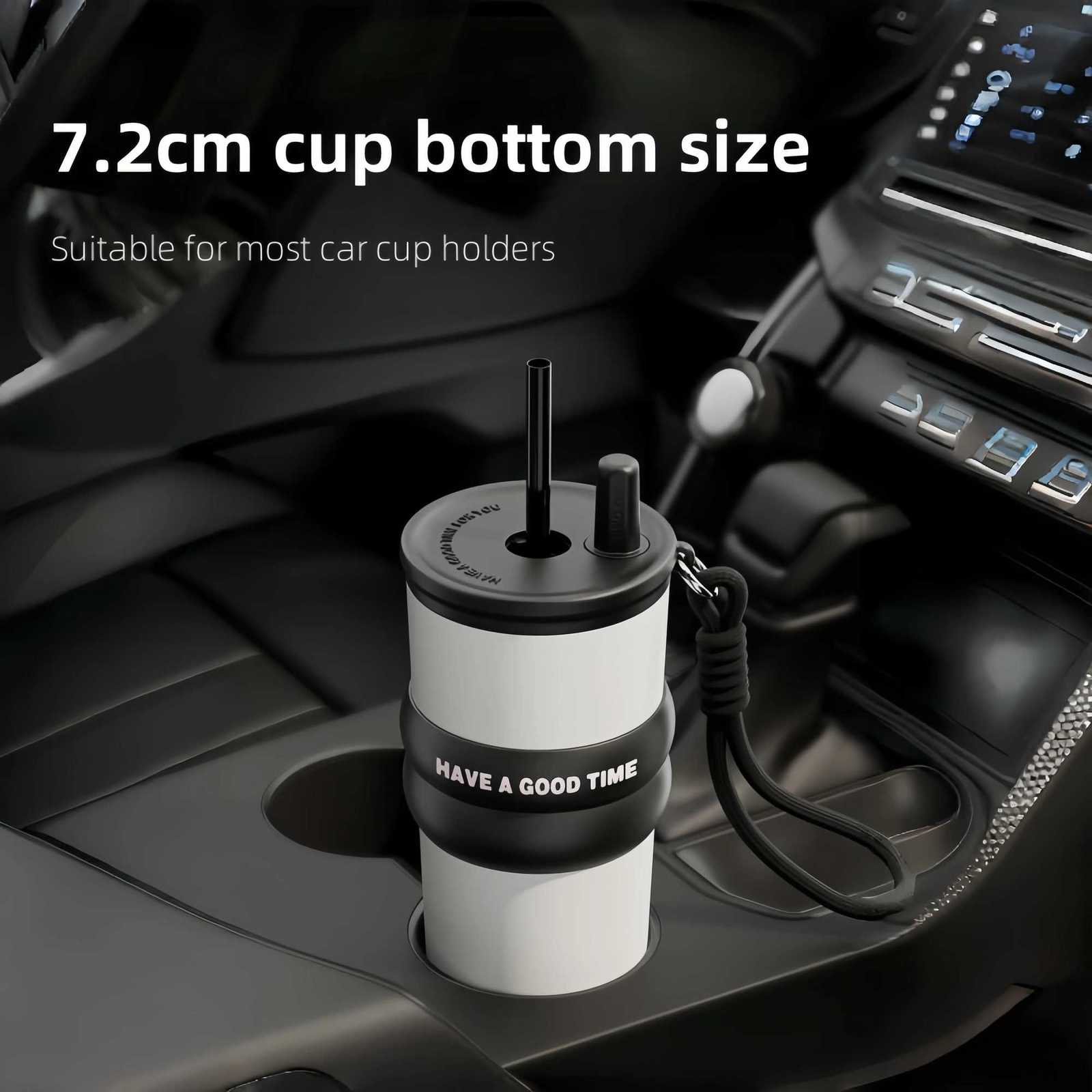 770ML Stainless Steel Vacuum Insated Bottle with Straw Leakproof Thermos Coffee for HotCold Portable Water Bottle for Travel Y251021