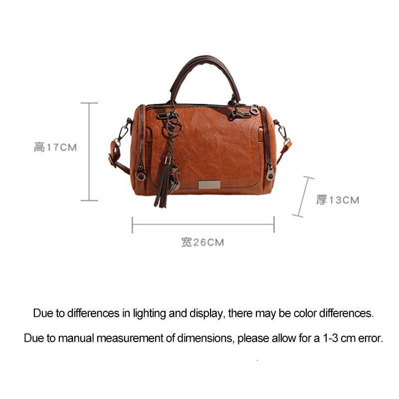 Womens Large Capacity Shoulder Bags Tassel Decor Handbag Fashion Zipper Crossbody Bag With Removable Strap PU leather Z251018