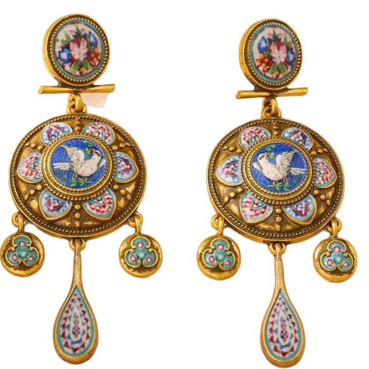 KEQIU Retro CourtStyle Rattle Earrings Medieval Ethnic Vintage Travel Peace Dove Design Fashion Jewelry Accessory J251021
