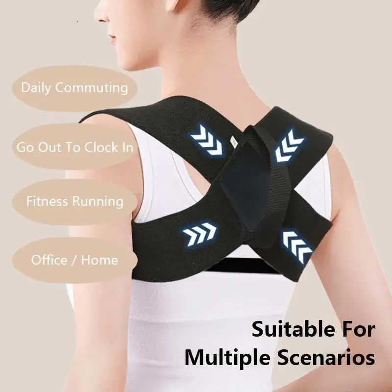 Adjustable Back Shoulder Posture Corrector Belt Clavicle Spine Support Reshape Your Body Home Office Sport Upper Back Neck Brace D251021