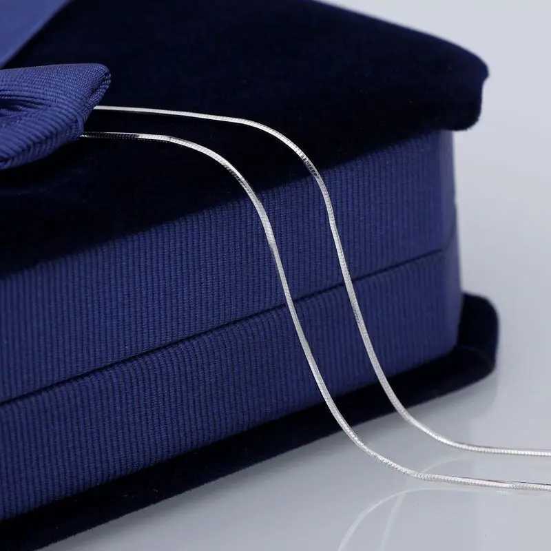 High Quality Fashion Hot Sell Snake Chain Platinum Plated Ladies 1MM Thick Necklaces Jewelry Gift Wholesale No FadeXJ251018