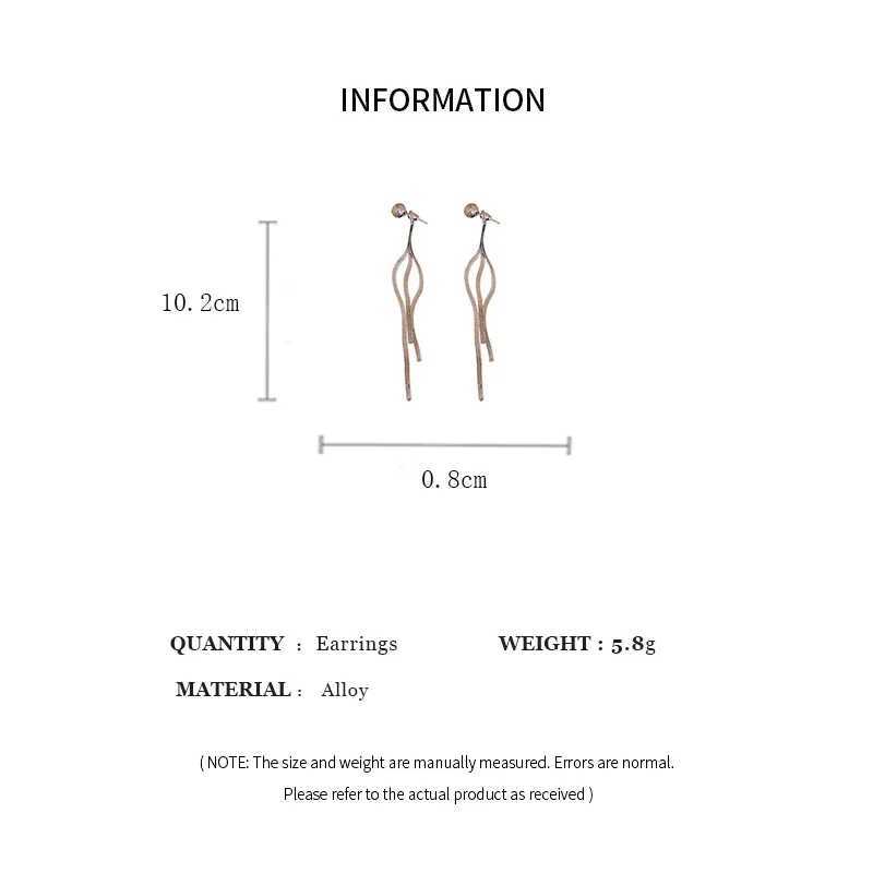 Golden Flat Snake Chain Tassel Dangle Earrings for Women Long Chains Pendant Earring Minimalist Stainless Steel Hanging Decor F J251021