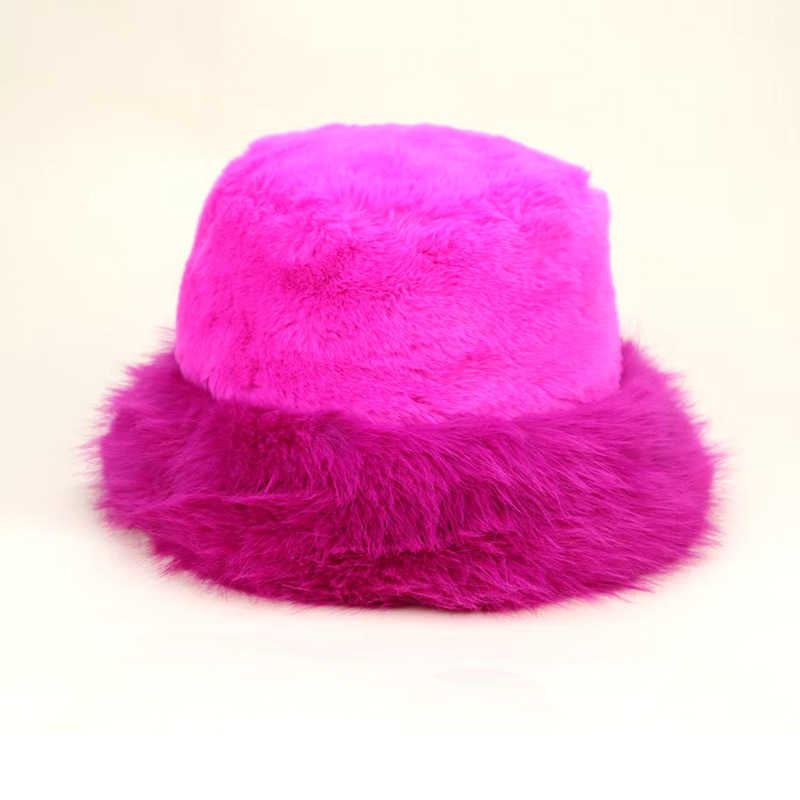 Autumn Winter Plush Fisherman Hat for Women Personalized Warm Thickened Fashionable Windproof Bucket Hat Outdoor Warm Hat H251020