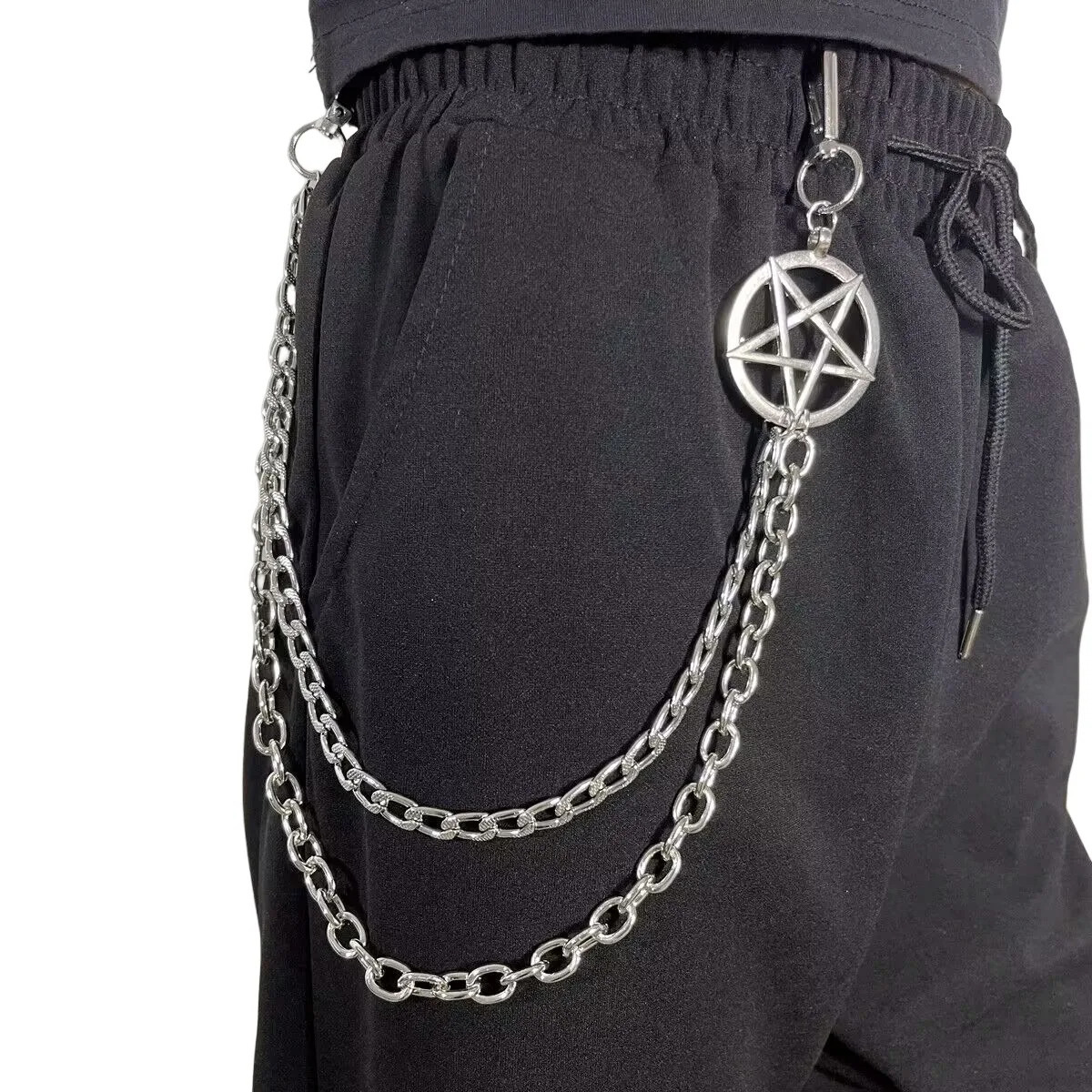 Punk Metal Chain Star Keychains For Men Women Waist Key Chain Trouser Jeans Hiphop Pants Belt Gothic Rock Emo Accessories 251021
