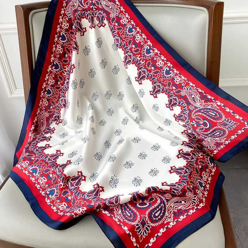 7070cm tter Print Silk Scarf Wen Haiands New Elagant Floral Bandana Neck Kerchi Bands Foard Fa ScarfsW251021