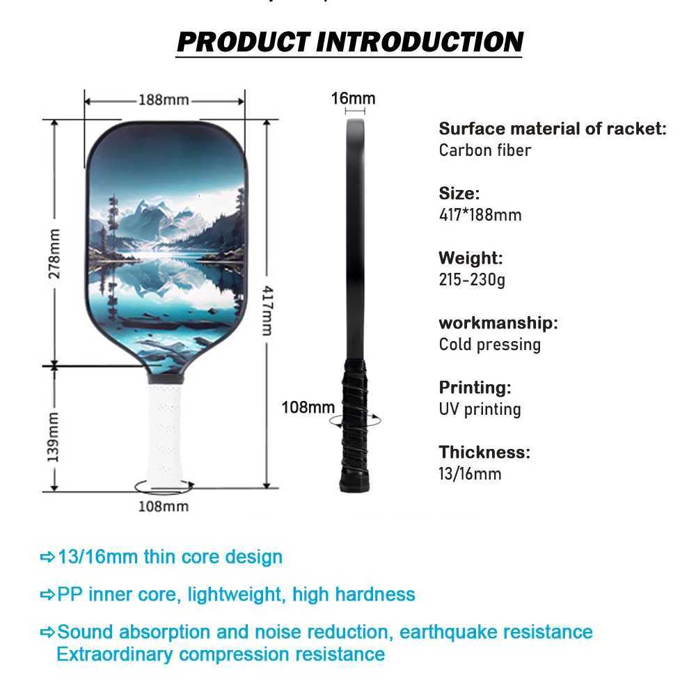 Free shipping professional carbon fiber Pickleball racket Attack training multipurpose Pick beach tennis racket picker racket W251021