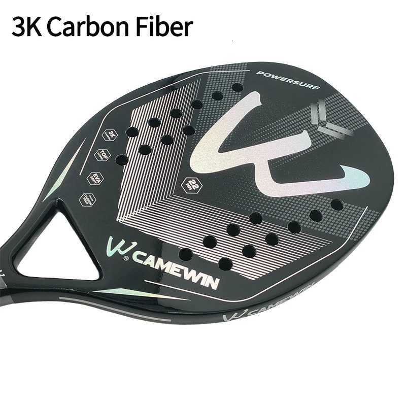 Camewin 3K Beach Tennis Racket Full Carbon Fiber Rough Surface Outdoor Sports Racket For Men Women Adult Tennis Racket The New W251021