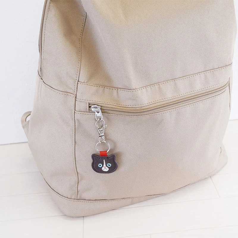 Cute Cartoon Creative Leather Cat Keychain Pendant Fashion Kawaii Kitten Bag Keyring Backpack Decoration Accessories Gifts W251021