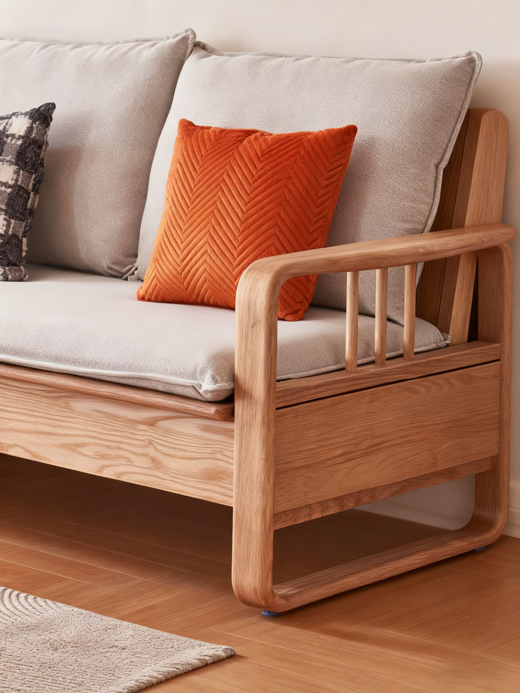 Contemporary Sofas Made from High-Quality Timber with Plush Seat Pads