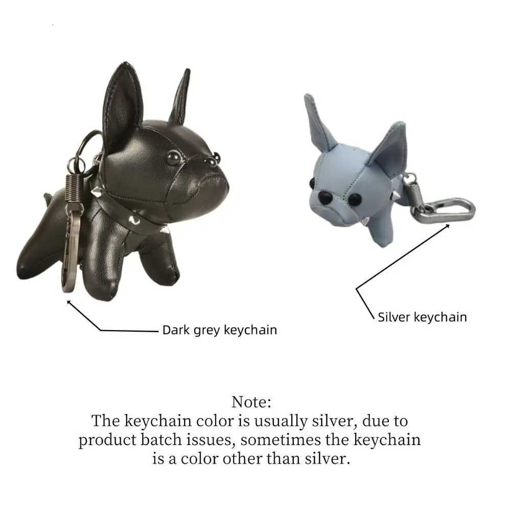 Kawaii Cute Chubby Leather Keychain French Bulldog Charm Dog Dolls Bag Hanging Exquisite Dog Pendant Friend W251021