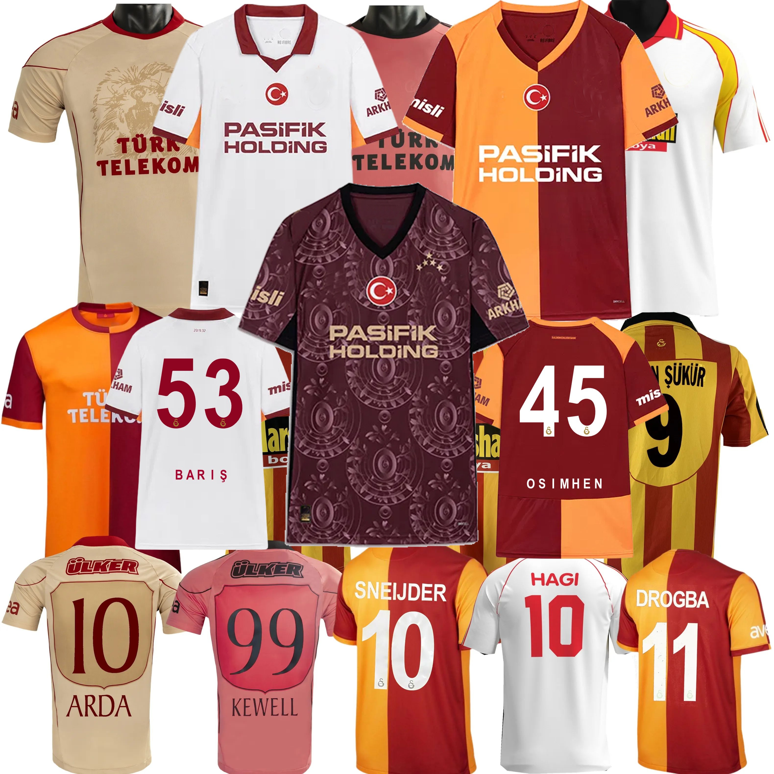 1996 97 98 99 2000 01 2010 11 12 13 14 Retro 2025 2026 Galatasaray Soccer Jerseys ICARDI OSIMHEN SANE BARIS HAGI DROGBA SNEIJDER KEWELL GUNDOGAN SINGO football shirt