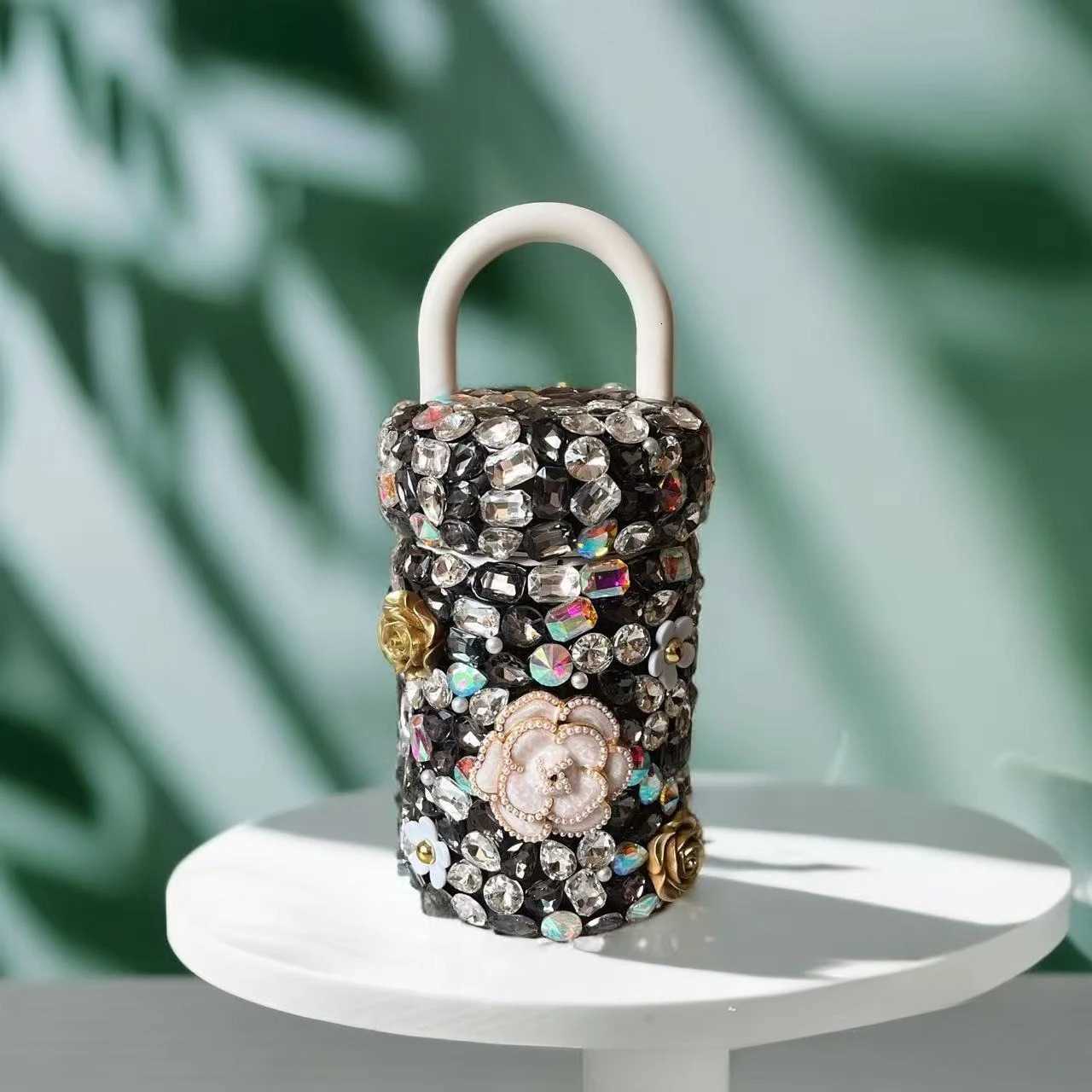 Fl Diamond lia Insated Cup 316 Stainless Steel Luxury Straight Handheld Portable Water Cup Large Capacity Vacuum Cup Y251021