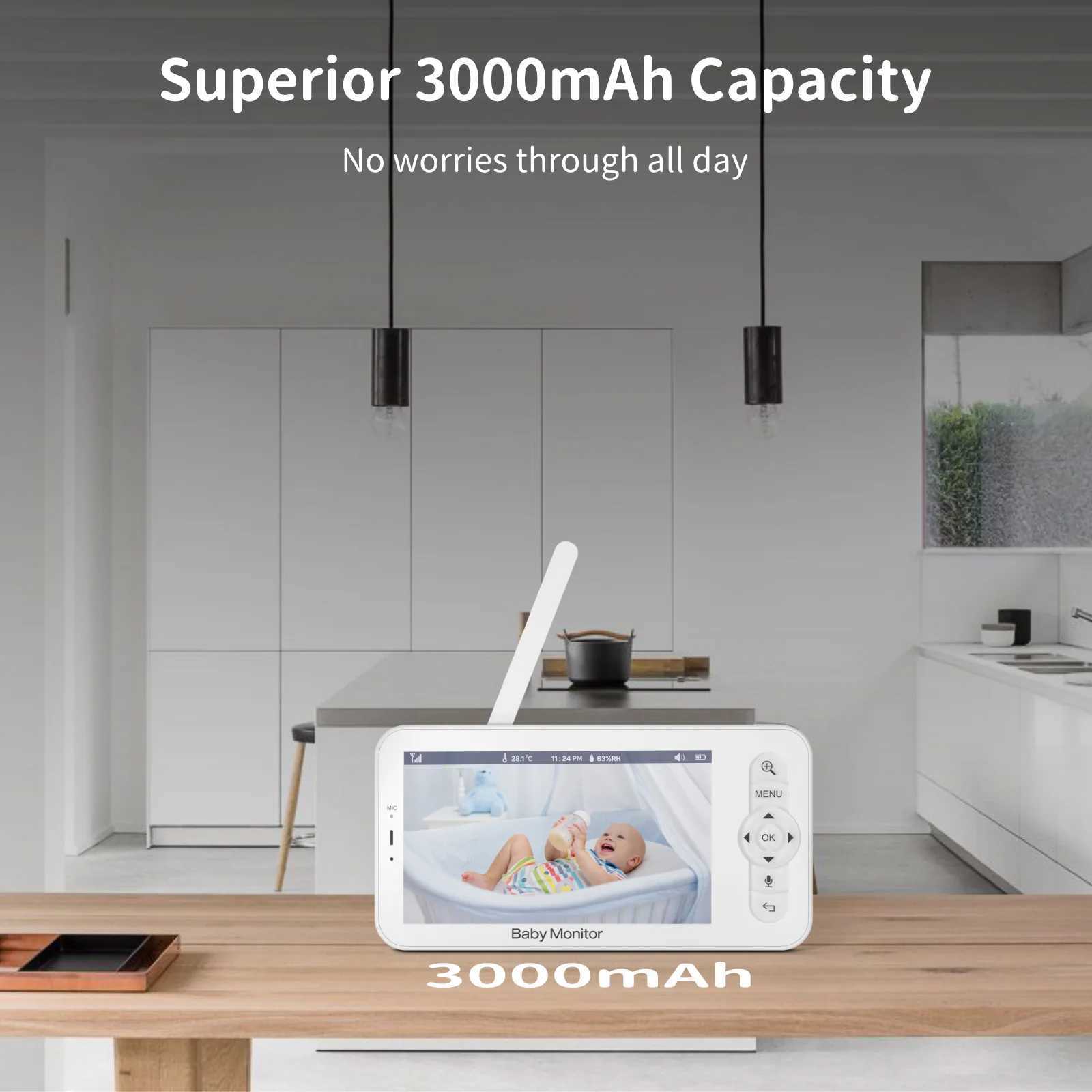 Wifi Baby Monitor Babyphone Video Baby Camera Bebe Nanny HD 5 Inch LCD Mobile Phone APP Control PTZ Lullabies For New Born J251121