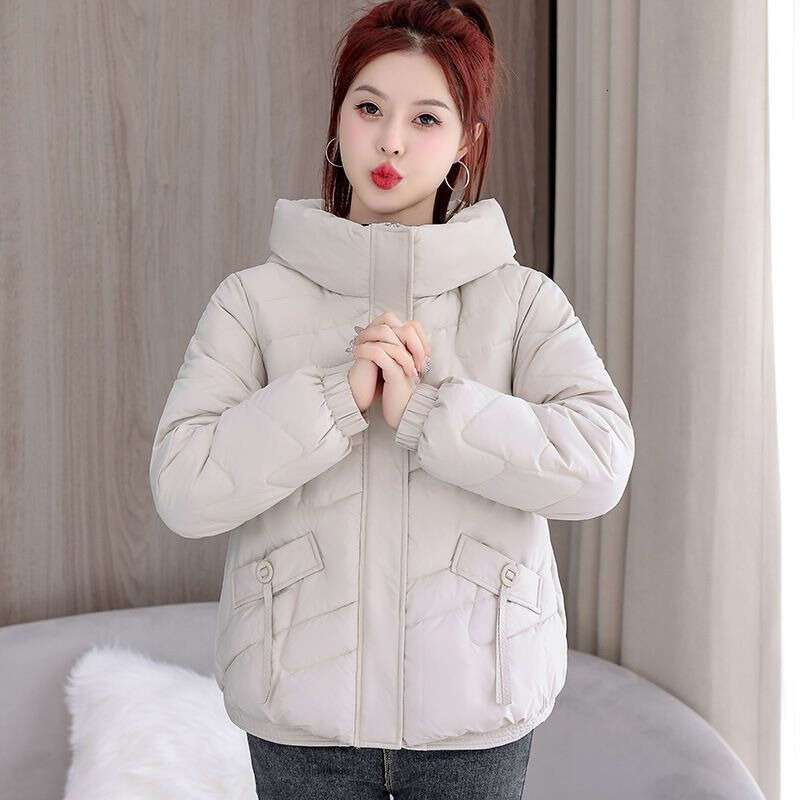 2024 Winter New Short Style Stand Collar Lightweight Loose Women Cotton Jacket Small Coat Trend Foreign Trade