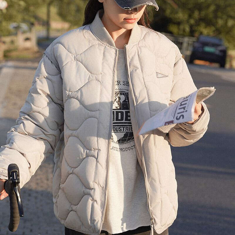 coat American down baseball women 2023 new spring and autumn winter jacket, thick cotton jacket