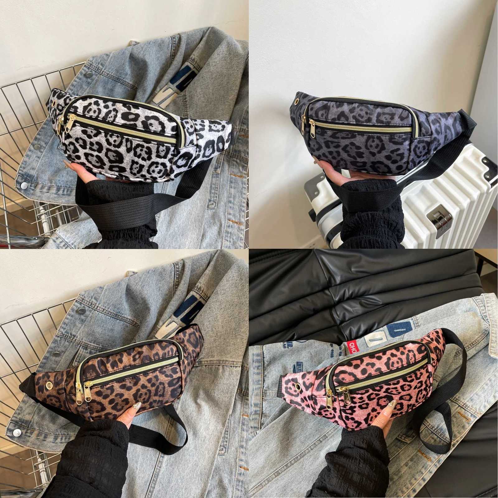Fashion Leopard Print Waist Bag Street Trend Fanny Pack Woman Chest Pack Canvas Belt Bag Female Designer Shoulder Crossbody Bags Z251021