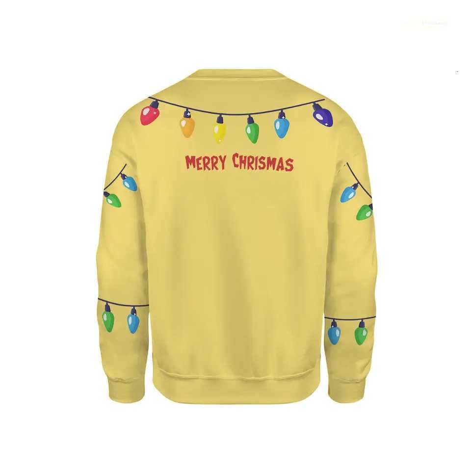 Christmas Sweatshirt Mens Womens Oneck Long Sleeves 3D Print Cute Graphic Pullover Tops Unisex Winter Warm Casual Sweatshirts W251021