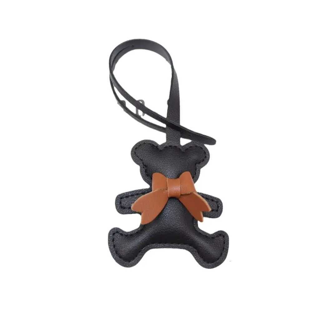 Lovely Car Key Holder Bow Bear Keychain Fashion Creative PU Leather Keyring Colorful Bag Ornament Cartoon Bag Pendant Unisex W251021