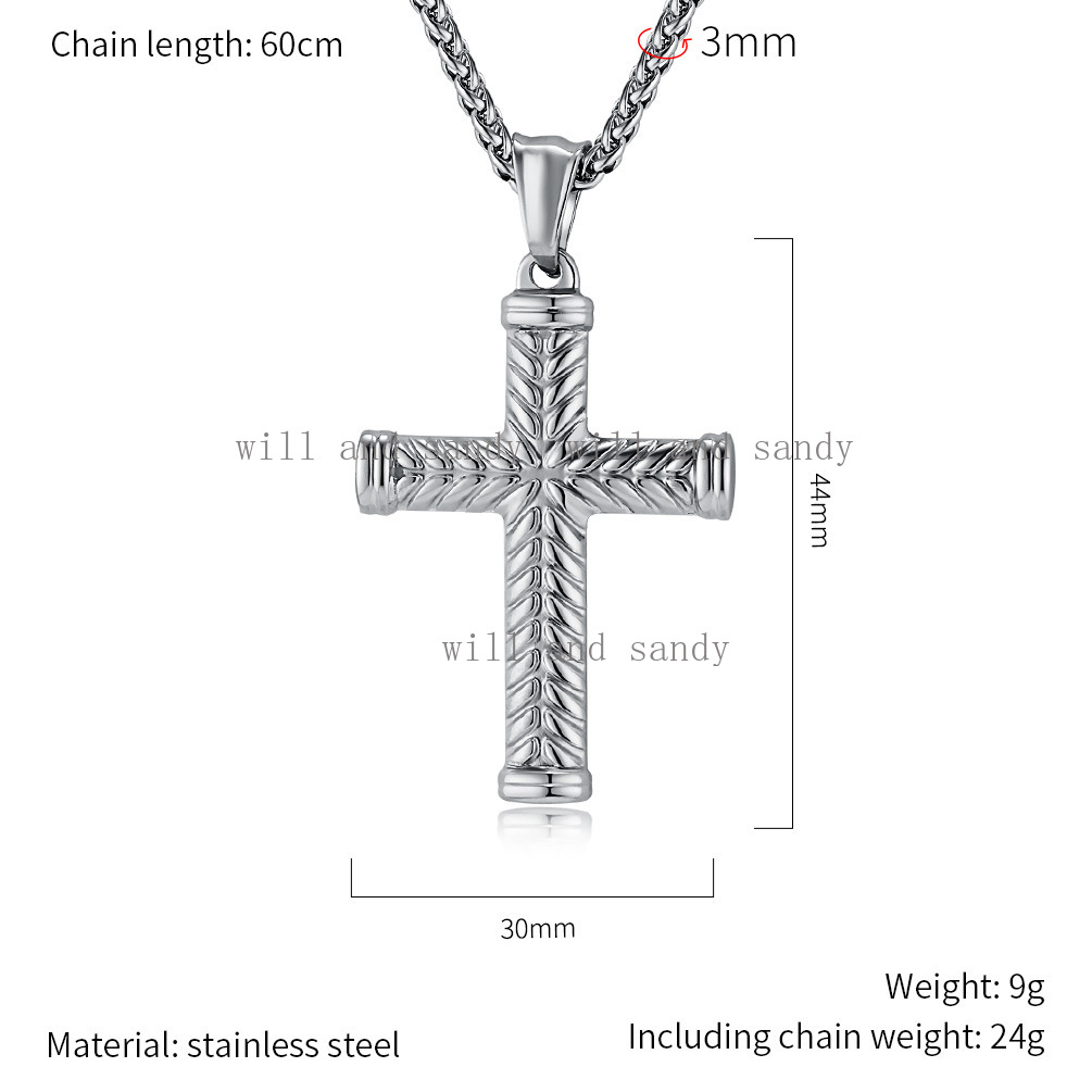 Non Tarnish 18K Gold Jesus Cross Necklace Designer Jewelry Stainless Steel Gold Chain National Flag Madonna Necklaces for Man Hiphop Fine Jewlery Gift