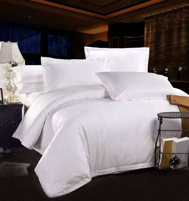 100% Cotton Pure White Hotel Duvet Cover Set