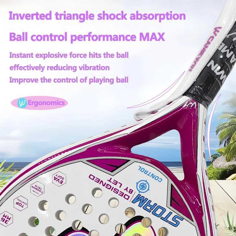 Padel racket Paddle racket Ladies only 50 carbon fiber 50 glass fiber Beach tennis racket Carbon fiber tennis racket The new W251021