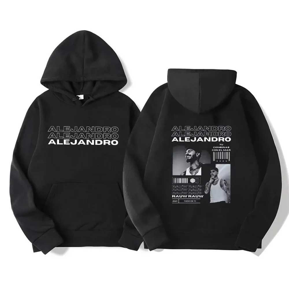 Rauw Alejandro mens hoodie Harajuku sweatshirt Mens retro streetwear Hip Hop Mens hoodie J251021