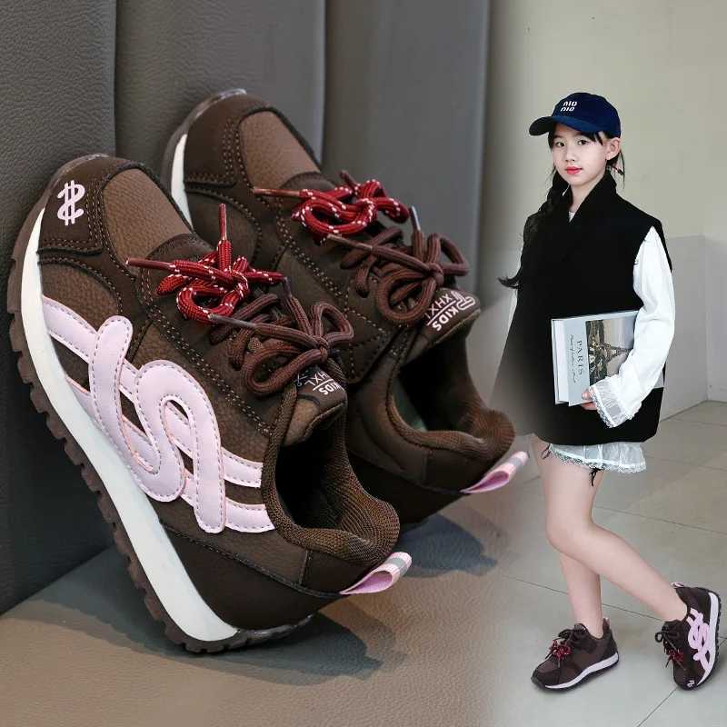 Childrens Sports Shoes 2025 Autumn Winter Fashion New Item Boys Girls Campus Fashion Anti Slip Soft Soled Outdoor Sports Shoes C251021