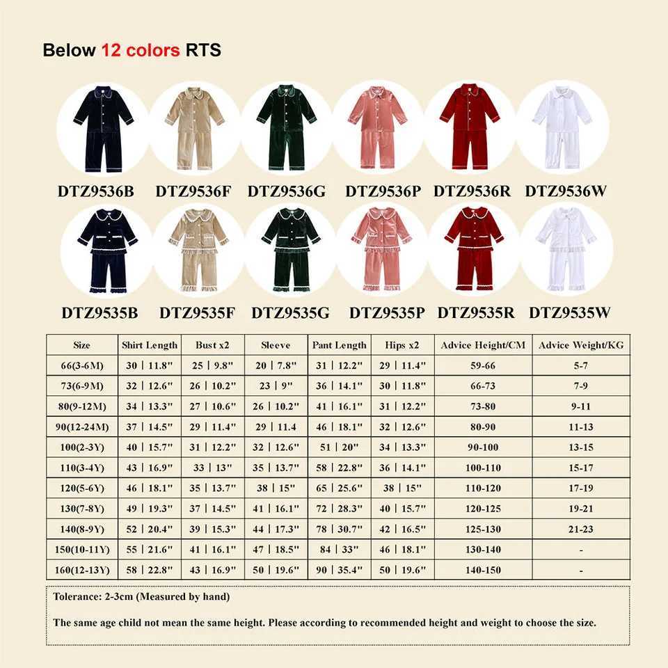 Kids Tales Pajamas Christmas Classic Costume Red Velvet Plaid Suit Family Match Toddler Boy Girl Dress Xmas Set Children Clothes L2510211TIW