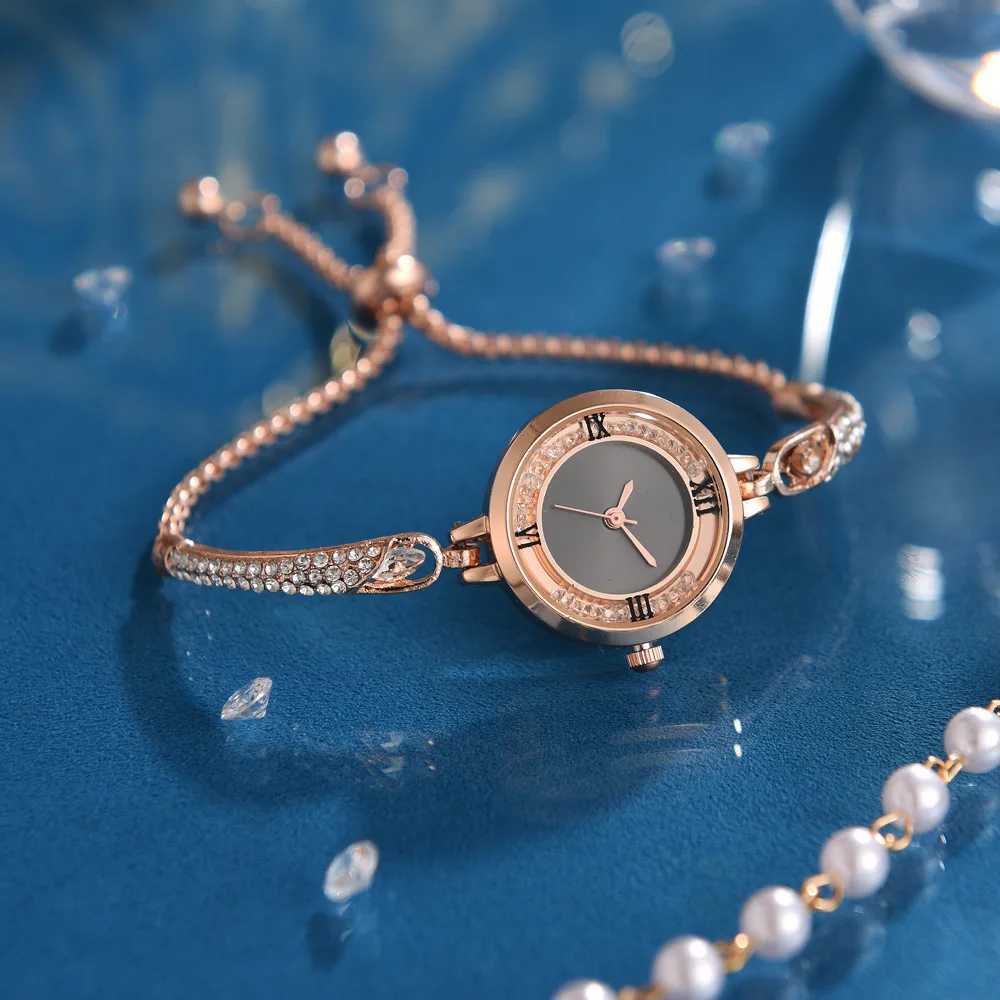 New rhinestone quicksand studded simple fashion pullout bracelet quartz for Christmas and Halloween giftsXJ251021