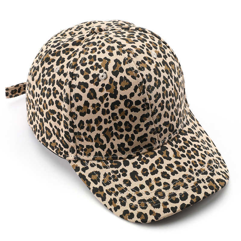 Womens Spring and Autumn Fashion Leopard Print Solid Color Baseball Cap Outdoor Mens Sports Casual Sunshade Trendy Duckbill Cap H251020