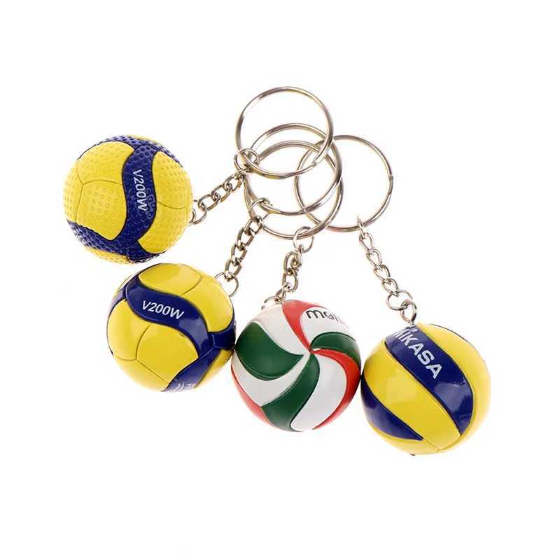 1xFashion PVC Volleyball Keychain Ornaments Business Volleyball Gifts Beach Ball Sport For Players Men Women Key Chain Gift 2024 J251121
