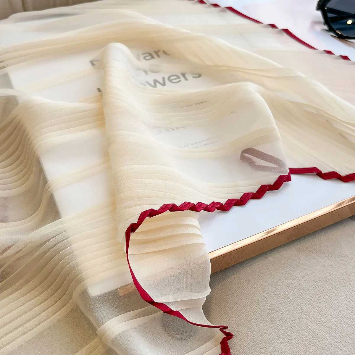 Women Pleated Satin Solid Scarf Headscarf Neckerchief Square Shawl Hair Tie Band HandKerchief Satin Foulard Scarves Decorative W251021