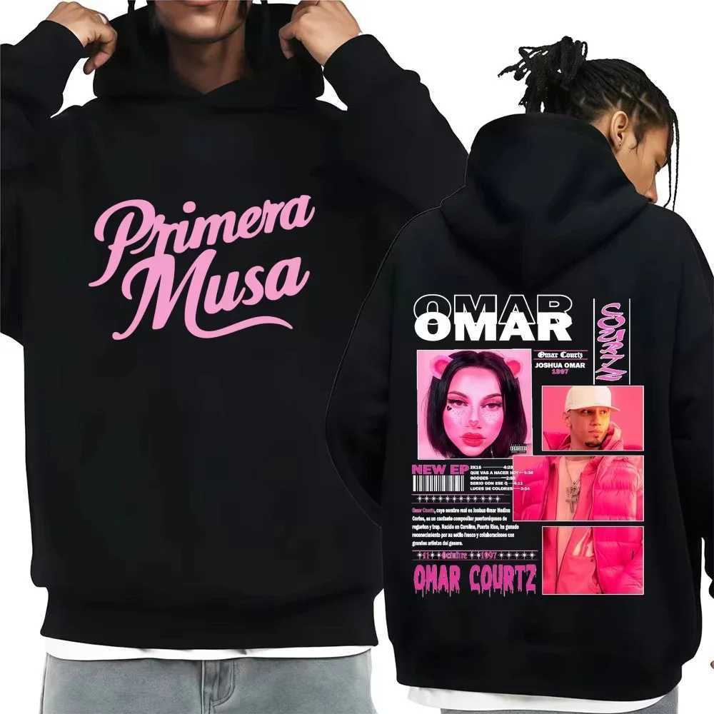 2025 Rapper Omar Courtz Primera Musa Music Album Harajuku Pullovers Mens Womens Hip Hop High Quality Hoodie Unisex Casual W251021