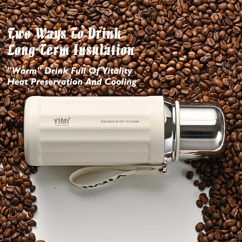 530630ml Large Capacity Food Grade Material 304 Stainless Steel Portable Vacuum Thermal Insulation Tumbler Thermos Seal Cup 251018 W260226