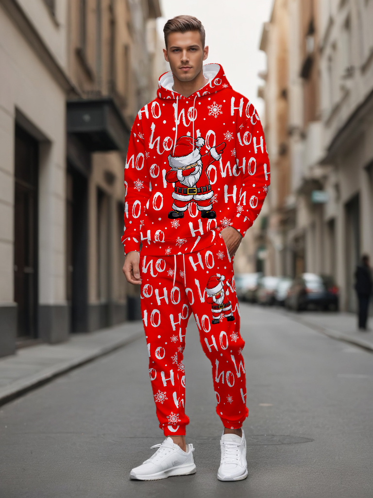 Men's Ankle-Length Knitted Hoodie Casual Outdoor Polyester T-Shirt Long Sleeve Adjustable Drawstring Hood Autumn Wear - LMWY00189