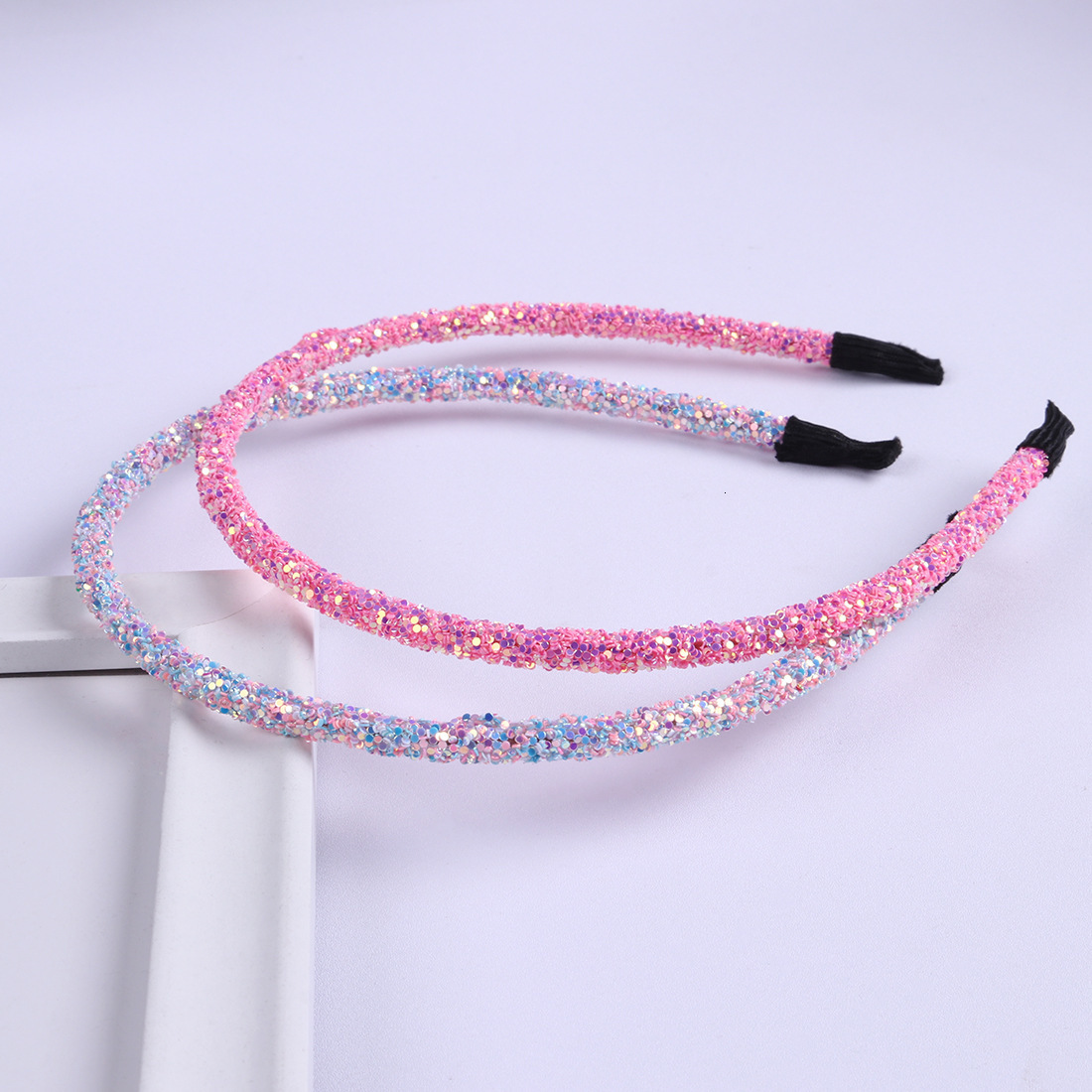 Headbands 50pclot Hair Accessories Chunky Glitter Hairband For Girl Women Girls Headband Candy Color Glitter Hairbands Hair Accessories 230325