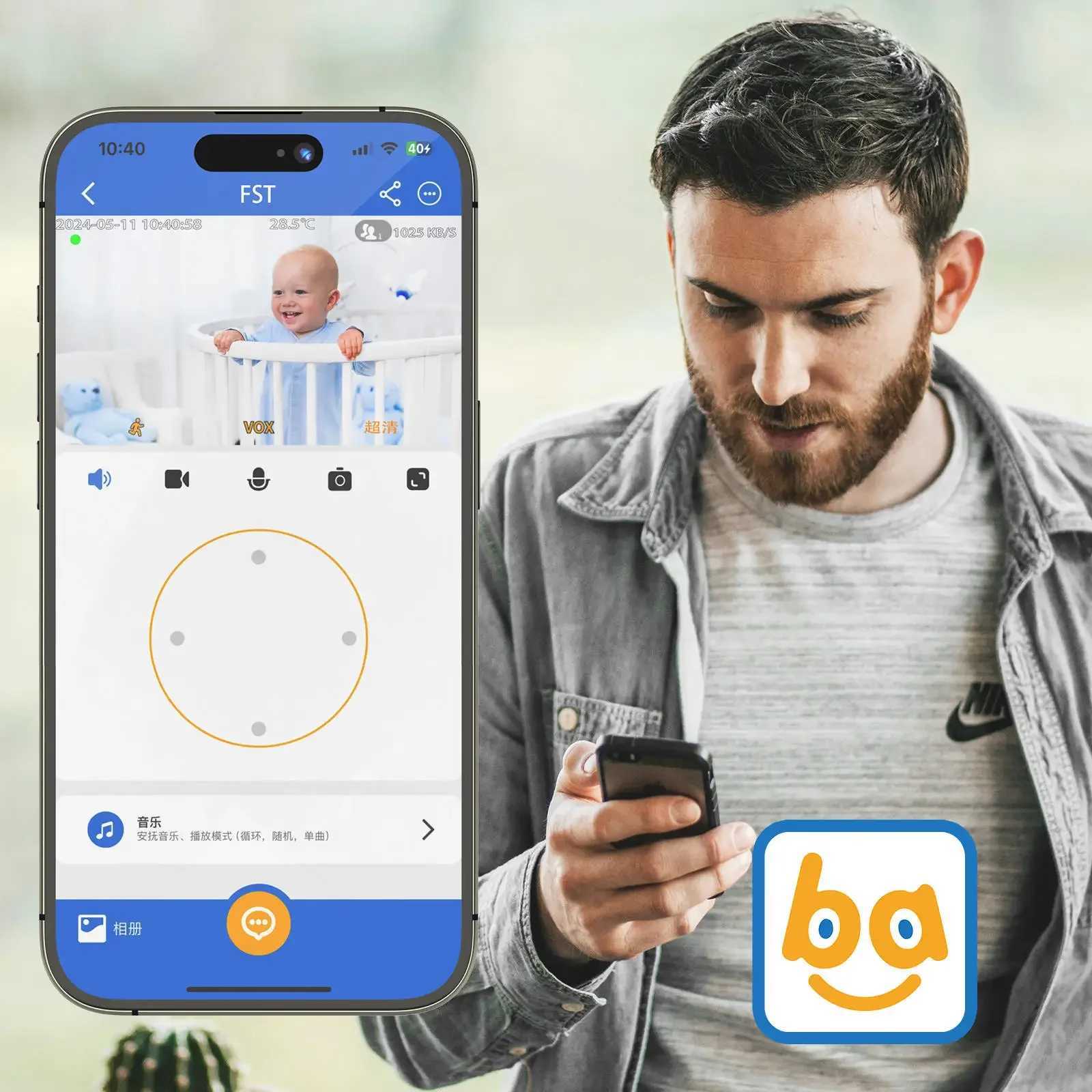 VB803 PRO HD 720P Baby Monitor Support Cell Phone APP Control Temperature Monitoring Nanny WIFI PTZ Babyphone Baby Newborn Thing J251121