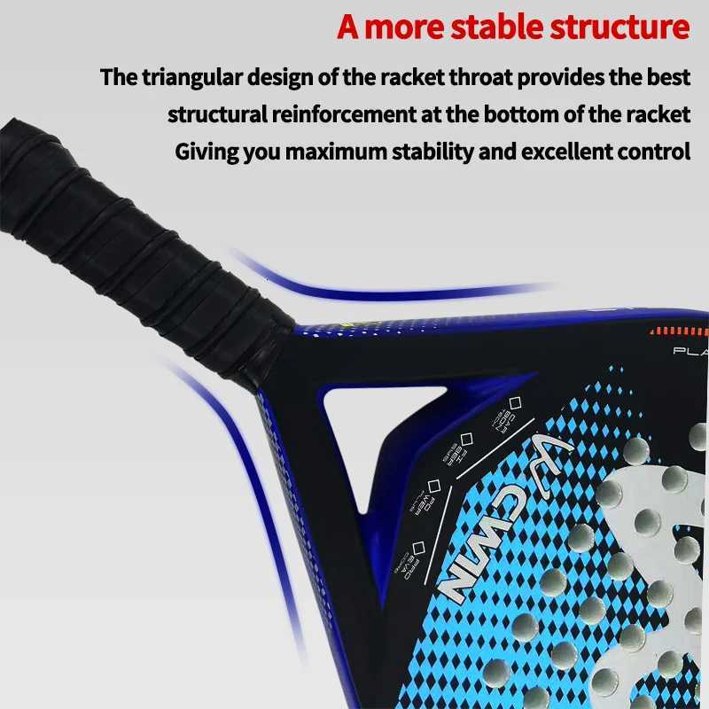 The new Padel racket Paddle racket 50 carbon fiber EVA elastic memory foam core Tennis racket Carbon fiber padel racket Gift W251021