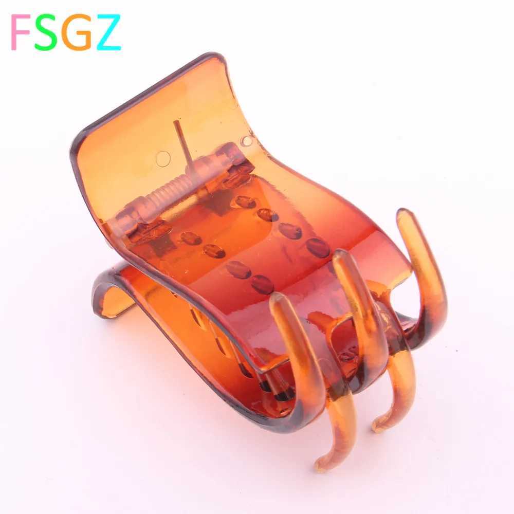 Basic Plastic Hair Clamp Solid Black Transparent Brown Hair Claw Ponytail Holders Hairdressing Accessories Tools Hair Clips 2020W254021