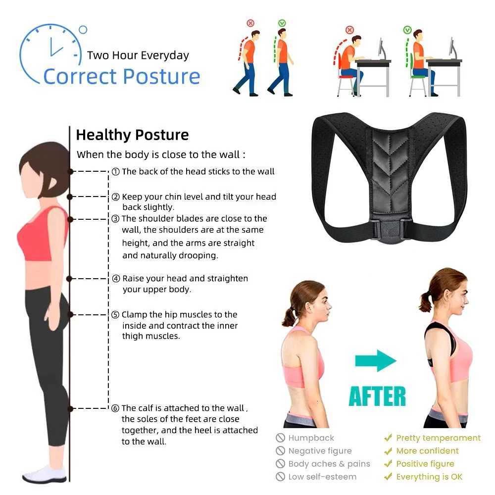 Back Posture Correction Belt Hunchback Corrector Adult Men and Women Sitting Posture Correction Belt Shoulder Straight Back1 D251021