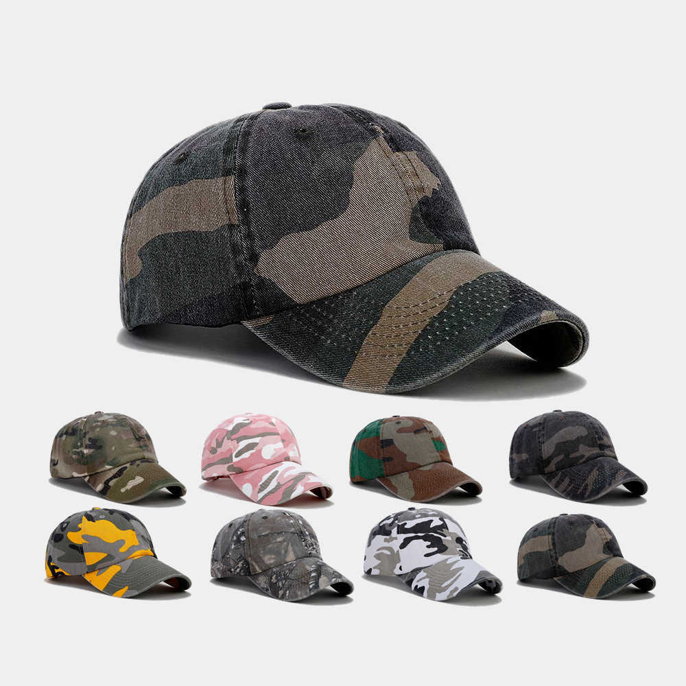 Outdoor Camouflage Hat Sports Golf Baseball Cap Mens Personalized Travel Sun Protection Sun Hat Womens Camping Duckbill Cap H251020