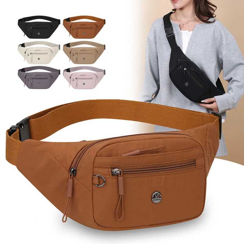 Womens Waterproof Nylon Convertible Waist Pack with Adjustable Strap Large Capacity Crossbody Chest Bag for Outdoor Activities Z251021