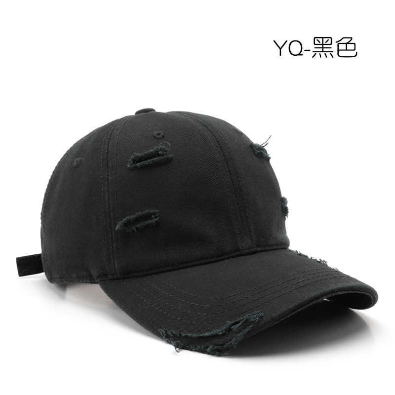 Style Personality Women Spring and Autumn Solid Color Washed Distressed Baseball Cap Outdoor Men Sports Sun Protection Shade Baseball Cap H251020