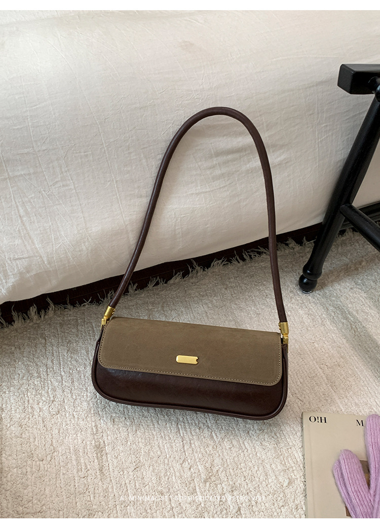 Fashionable Retro Small Square Bag New Autumn And Winter Designer Bag Retro Style Texture Luxury Handbag Underarm Women's Shoulder Bag